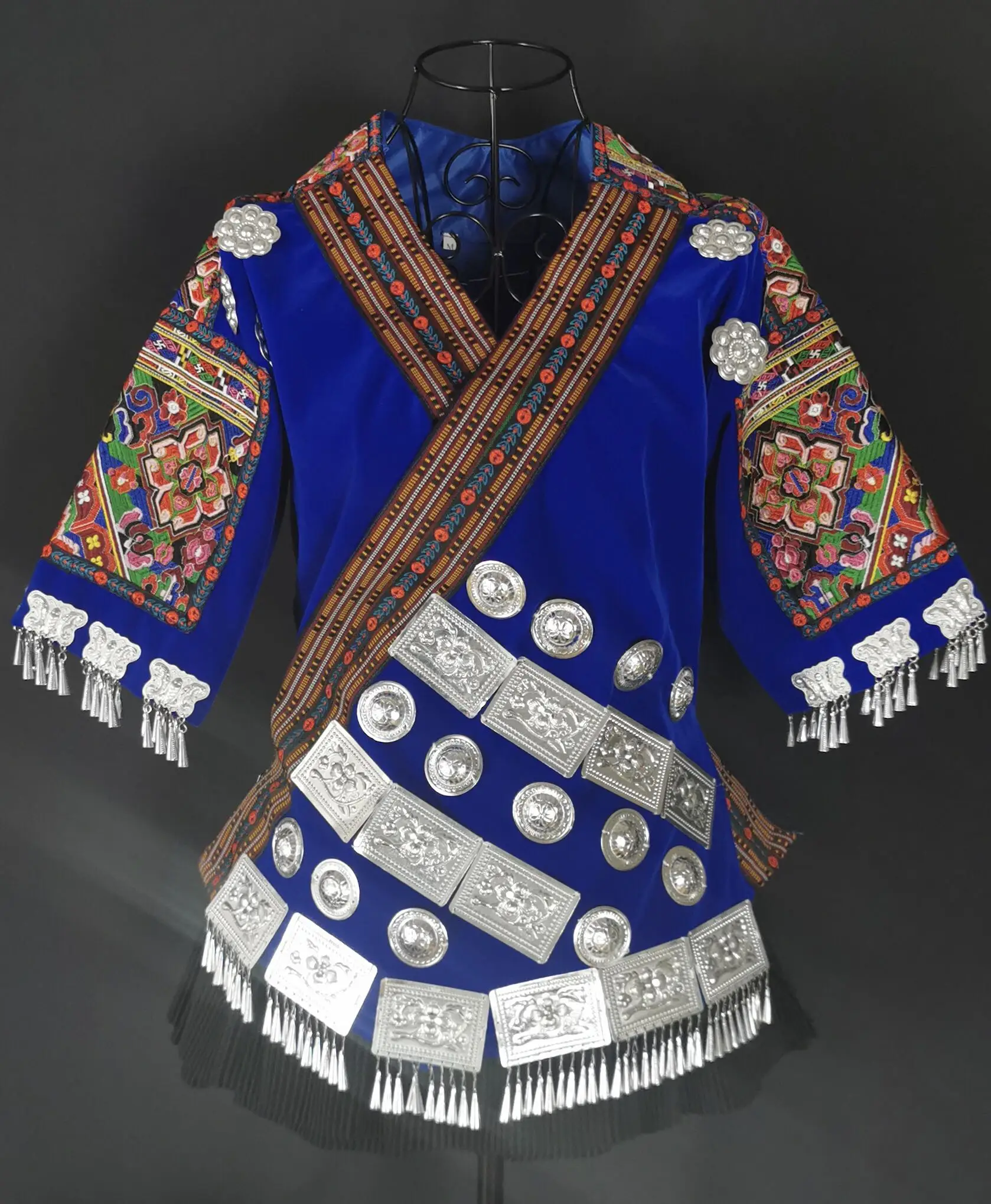21 Designs Chinese Minority Group Miao Jacket Ethnic Fashion Hand Embroidery Applique Top Coat Stage Performance Classical Dance | Женская