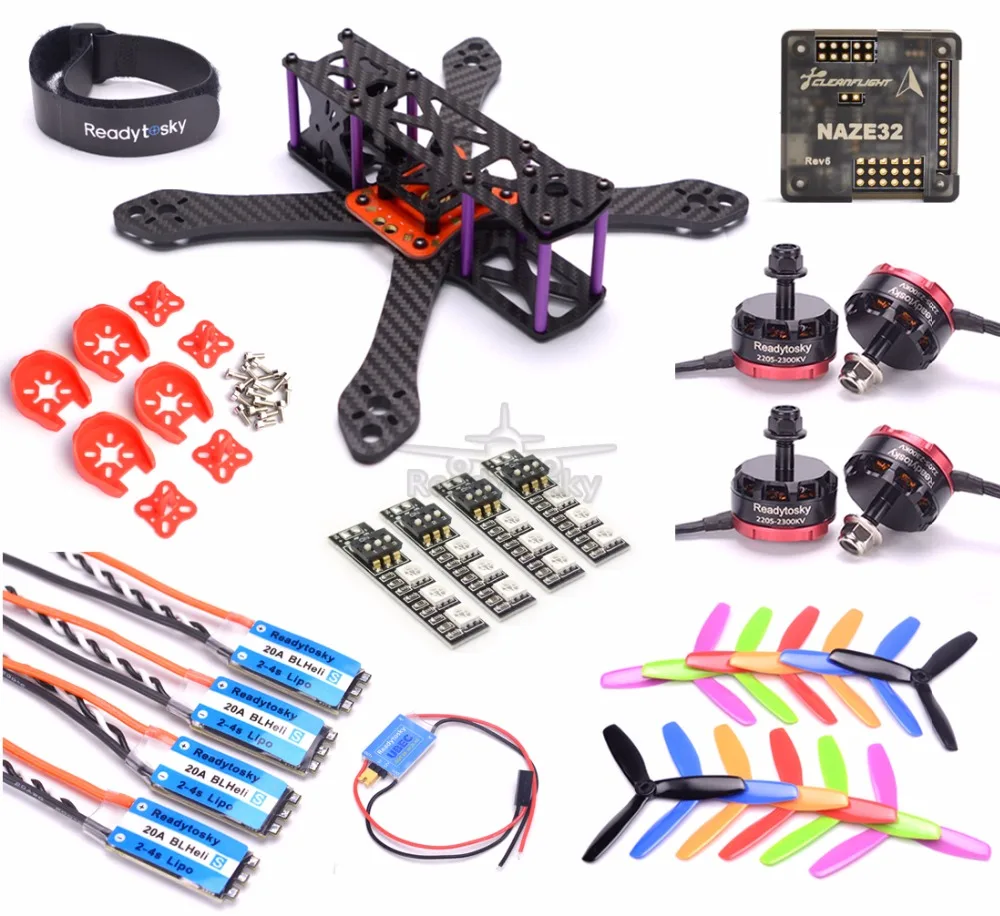 

Martian II 220 220mm Carbon Fiber Frame Kit Naze32 / F3 Flight Controller RS2205 2300KV Motor Mini BLHeli-S 20A 2-4S ESC