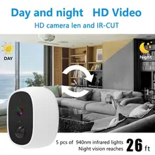 Беспроводная батарея WiFi камера наблюдения IP67 водонепроницаемая PIR низкая мощность ночного видения инфракрасная Удаленная Камера просмотра