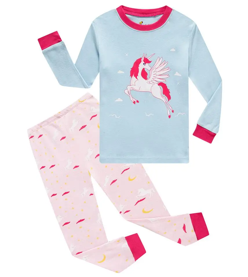 pajamas for kid girl Autumn Children's Clothing Sets Sleepwear Clothes Kids Unicorn Collection Pajamas Set Baby Boys Girls Pijamas Cartoon Home Wear classic children's nightgown