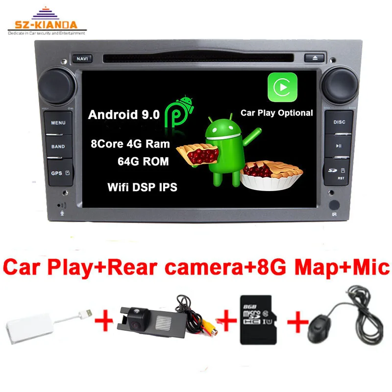 Автомобильный мультимедийный плеер Android 9 0 DVD-плеер для Opel Vauxhall Astra H Vectra Antara Zafira Corsa