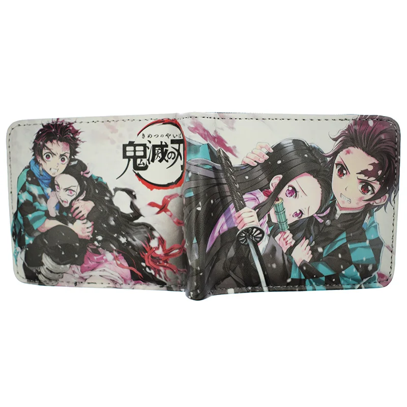 Аниме демон убийца Kimetsu No Yaiba Tanjiro Kamado кошелек короткий кошелек с карманом для монет - Цвет: YM19111209