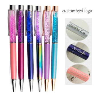 

Gold Foil Ballpoint pens High-quality Metal Ballpoint Pens Laser Customized Logo Gift Pen Student Supplies