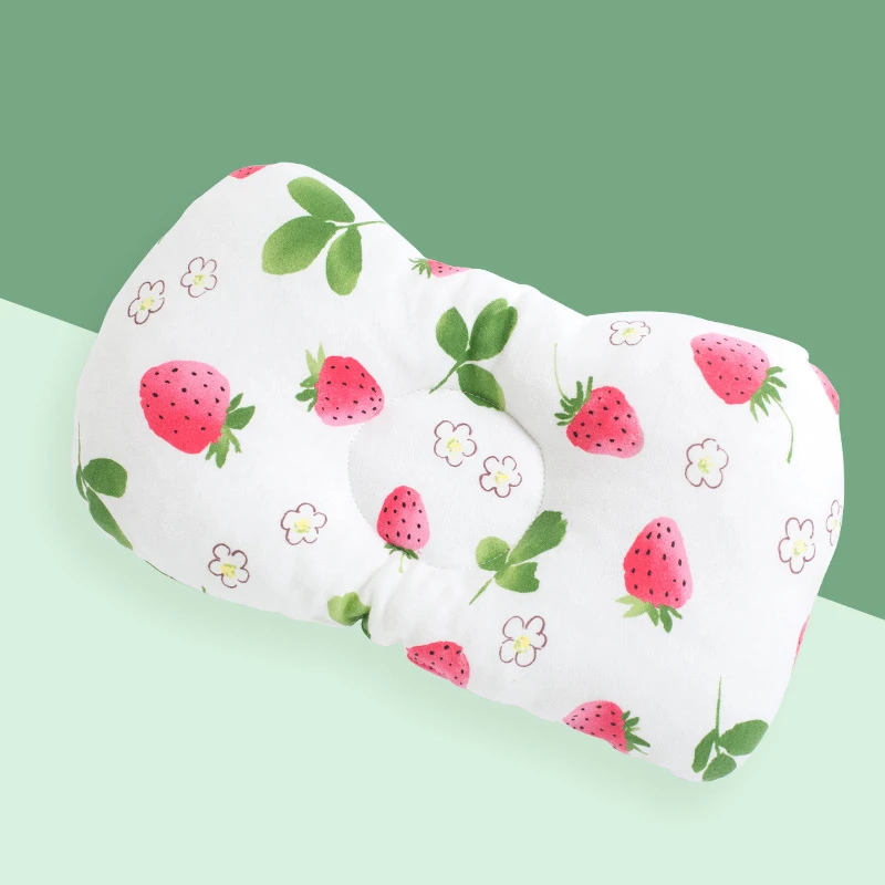 Strawberry Детская подушка для новорожденных, подушка для защиты головы, детское постельное белье для младенцев, подушка для кормления малыша, позиционер для сна, не скатывается, хлопковая подушка - Цвет: Strawberry