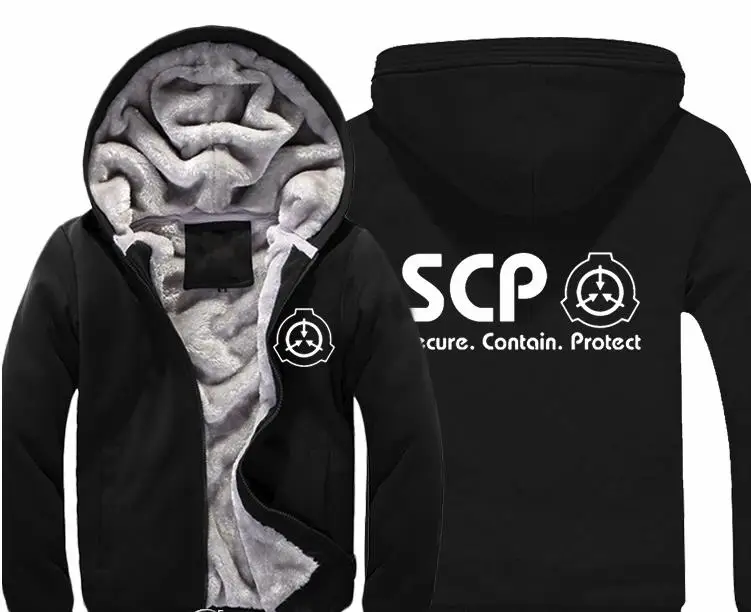 

Содержит SCP безопасная защита толстовка мужская Повседневная зимняя куртка пальто теплая утолщенная флисовая толстовка на молнии для мужчин и женщин