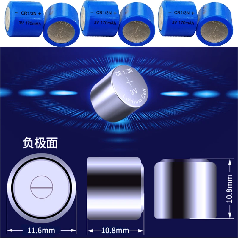 10Pcs CR11108 CR1/3N CR1-3N DL1/3N 1/3N 3V Lithium Battery Button Cells