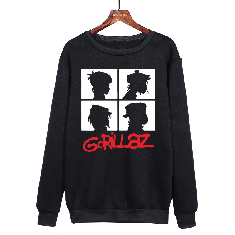 Новые музыкальные толстовки Gorillaz мужские на осень и зиму с длинным рукавом