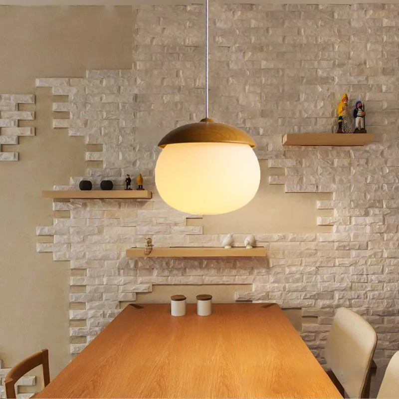 Винтажная Подвесная лампа с деревянной гайкой кухонный светильник подвесной для