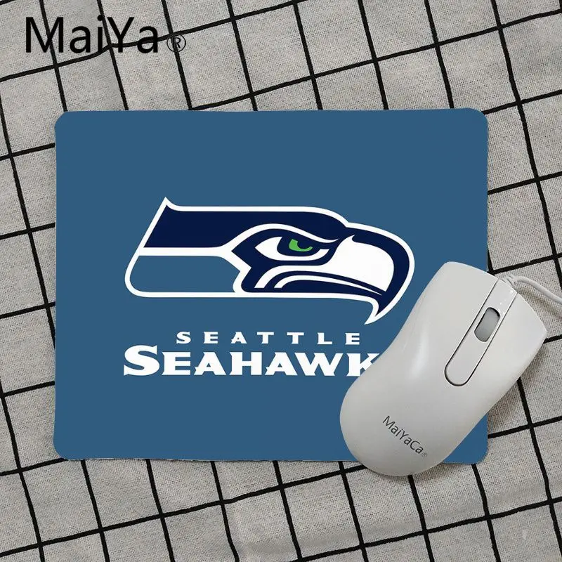 Maiya высокое качество Seattle Seahawks уникальная настольная панель коврик для игровой мыши Гладкий блокнот для письма настольные компьютеры мат игровой коврик для мыши - Цвет: No Lock Edge18x22cm