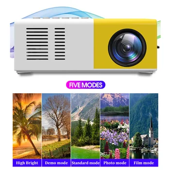 

LED LCD Mini Projector 320x240 Pixels Supports 1080P HDMI USB Audio Portable Projector Home Media Video Player Smart Electronics