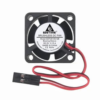 

200 Pieces Lot Gdstime 2.5CM 2510 25mm x 10mm 2510S 5V 2Pin Dupont Connector Mini Brushless PC Computer Cooling fan