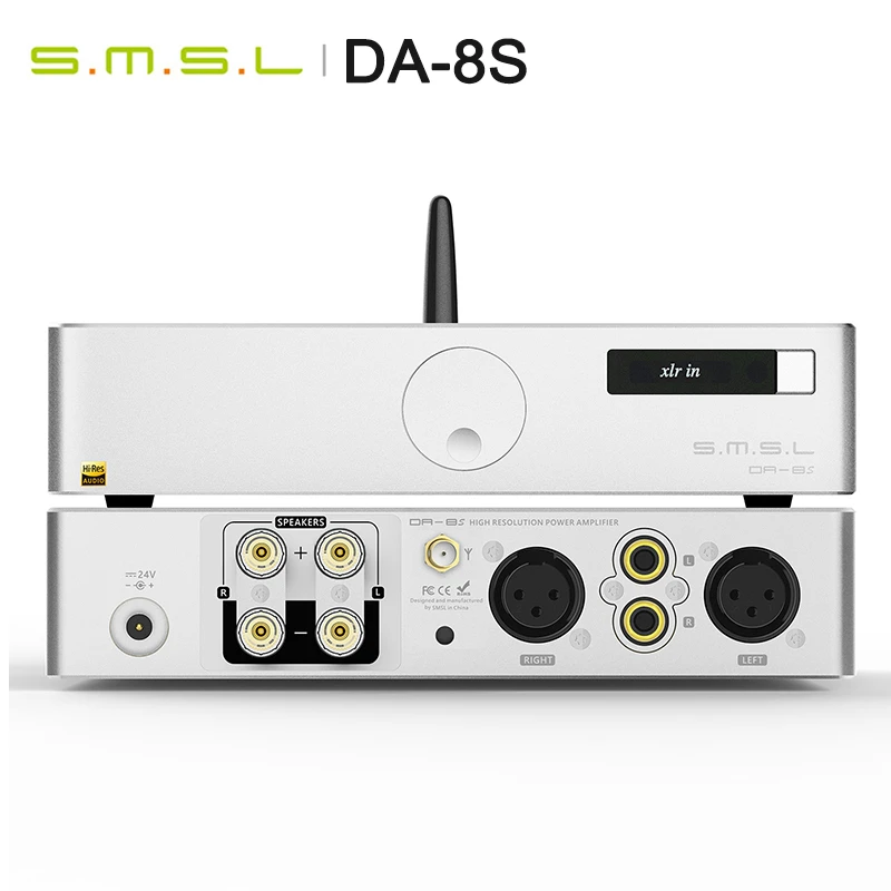 small amplifier SMSL DA-8S 80W/PC Full balanced Bluetooth5.0 Digital Amplifier AMP 80W/PC Full balanced Bluetooth Remote support aptX DA 8S DA8S valve amplifier