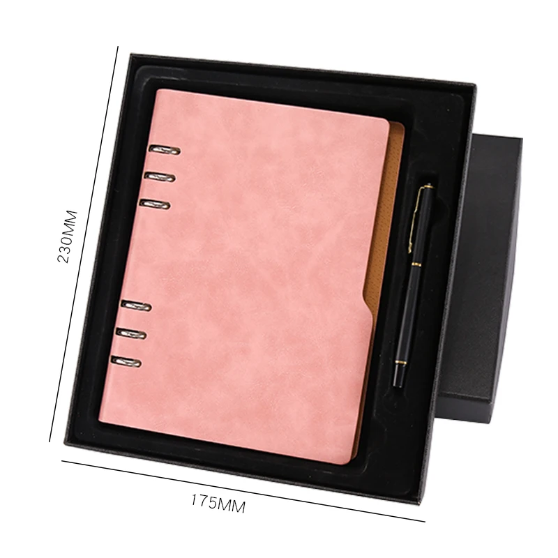 Sakura Pink A5 деловой офисный спиральный переплет 6 колец блокноты для письма студенческий Дневник Блокнот подарок, школьные принадлежности планировщик путешественников - Цвет: Sakura Pink