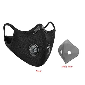

Breathable cycling mask With Filter Activated Carbon PM 2.5 Anti-Pollution Dustproof Washable Facemask Sport Face Mask