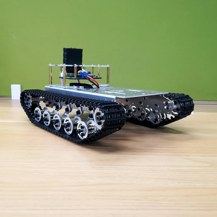 

Tracked chassis with electronic control shock absorption tank STM32 intelligent car robot ROS