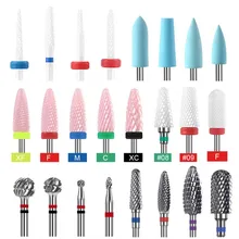 1 шт. керамический, твердосплавный вольфрамовый кремниевый сверло для ногтей фрезерный станок Электрический инструмент для маникюра инструменты для маникюра пилки для ногтей педикюр