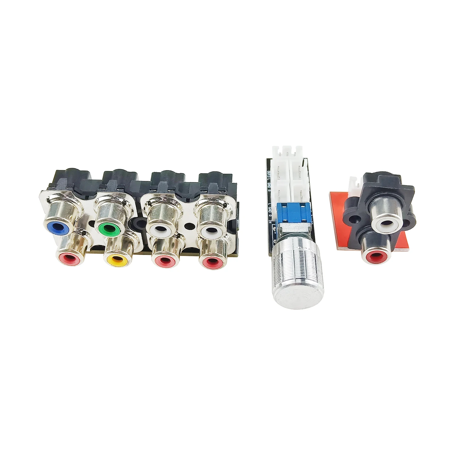 GHXAMP AV Audio Signal Switch Board 4-Way Stereo Source Switcher (1 point 4 or 4 choose 1) RAC Lotus Signal Input 1set 2