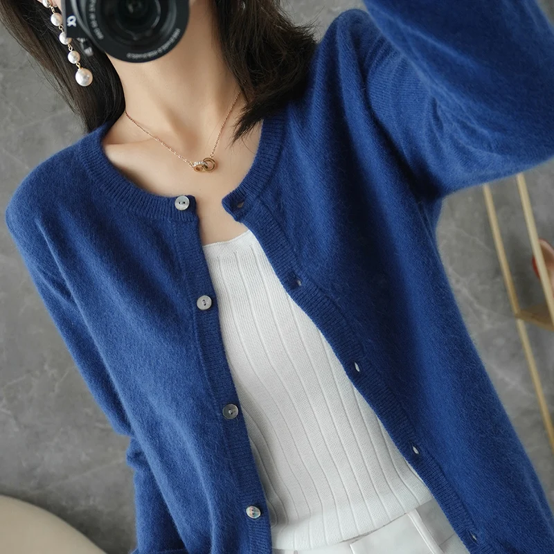 Women Jackets 100% Cashmere and Wool Knitted