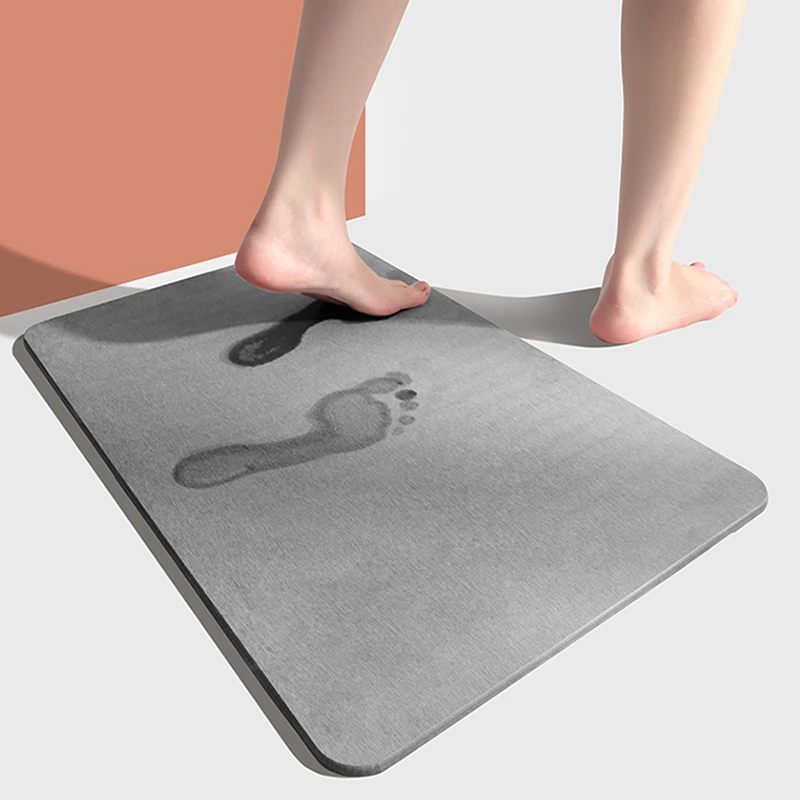 Anti Slip Mats Diatomite Bath Mat 300*400mm Fast Drying Toilet Rug