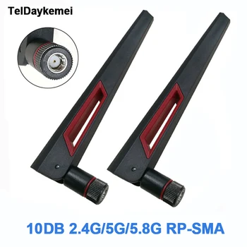 Antenna WIFI 10dbi 2.4Ghz 5Ghz 5.8Ghz RP SMA Maschio Universale Antena wifi per Amplificatore WLAN Router segnale Booster Antenna