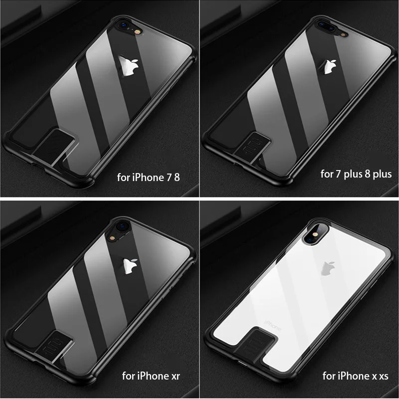 R just с металлической рамкой для iPhone XR XS Max алюминиевый бампер чехол из закаленного