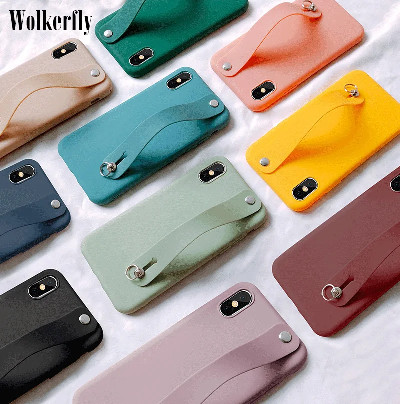 

Wrist Strap Case for Samsung Galaxy S10 5G S10E S8 S9 Plus A10 A20 A30 A40 A50 A60 A70 A80 A7 2018 M30 Stand Ring Silicone Cover