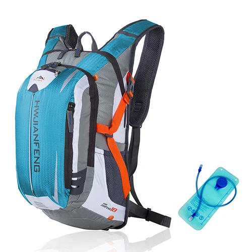 Blue Светоотражающая сумка для езды на велосипеде 18L, гоночная сумка для воды с 2L пузырьком, для спорта на открытом воздухе, для альпинизма, гидратации, рюкзак, походные рюкзаки - Цвет: Blue