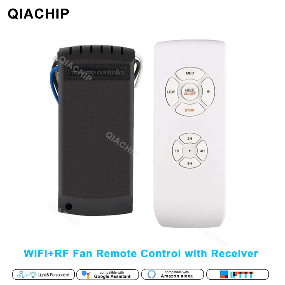 Qiachip Ac 220v Wifi Smart Universal Ceiling Fan Lamp Remote Controller