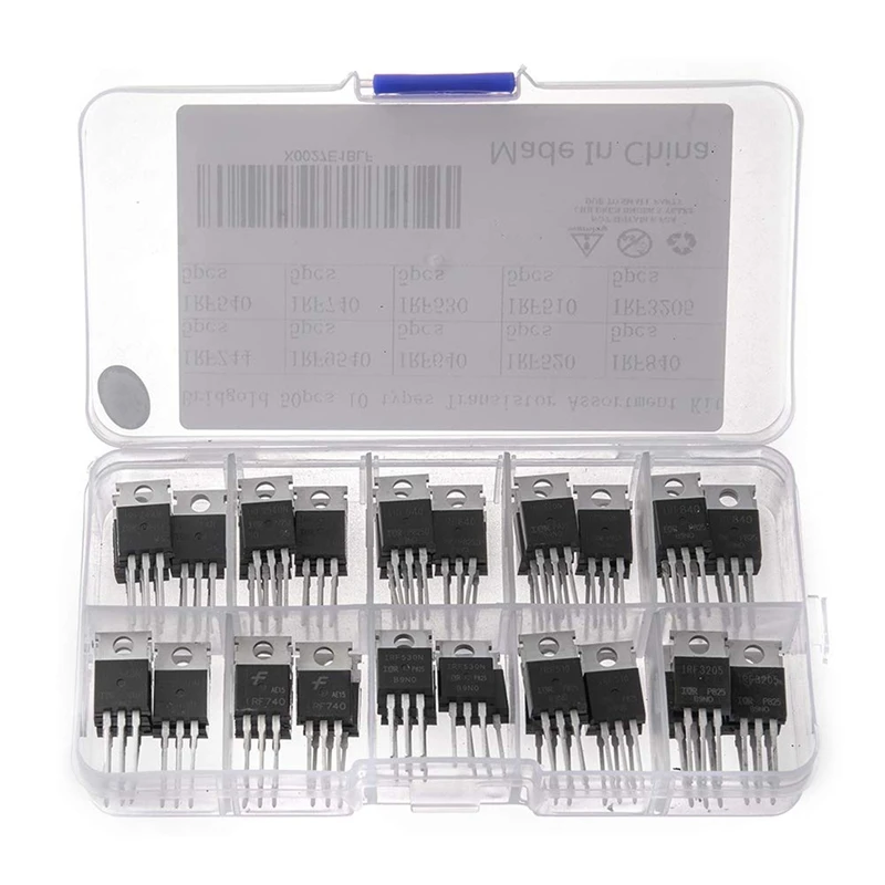 Tipos de Série Kit de Sortimento de Transistores Mosfet Peças Incluindo Irfz44 - 510 520 530 540 640 740 840 50 10 Irf - Image 4