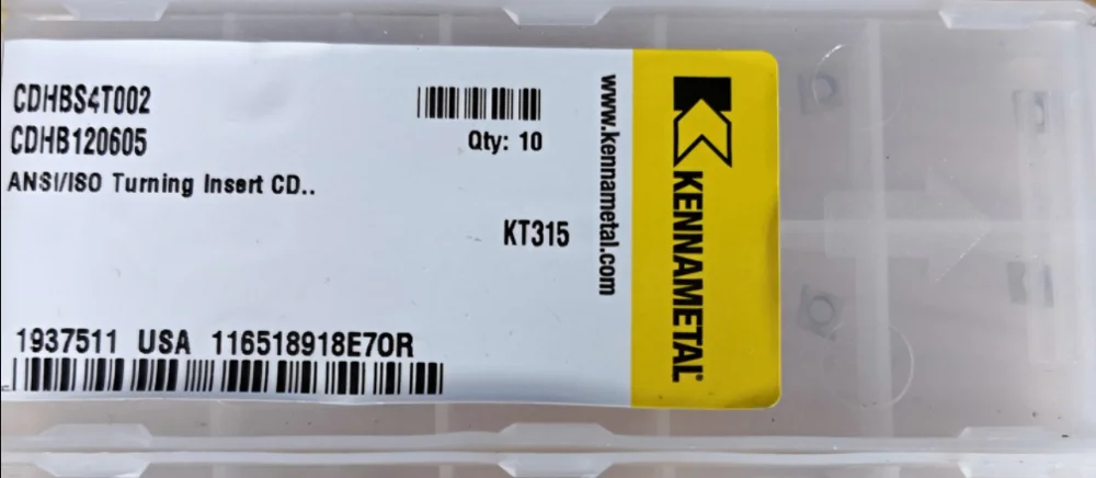 10 шт. KENNAMETAL CDHBS4T002 KT315