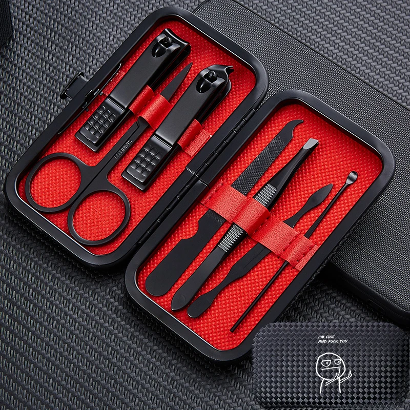 

7pcs Multifunction Nail Clippers Set Portable Travel Stainless Steel Professional Nail Trimmer Nail Care Clipper Tool