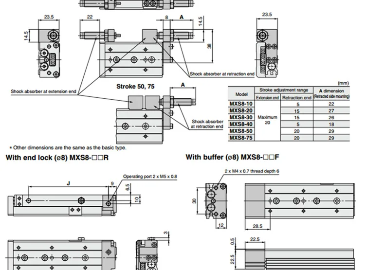 YIYUN точность пневматическая подвижная Настольный цилиндр MXS12-10B MXS12-20B MXS12-30B MXS12-40B MXS12-50B MXS12-75B MXS12-100B
