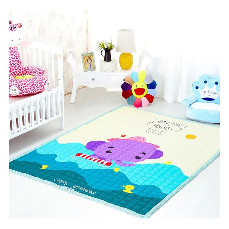 Хлопковый мягкий 3 см детский коврик для ползания спальный складной лазания
