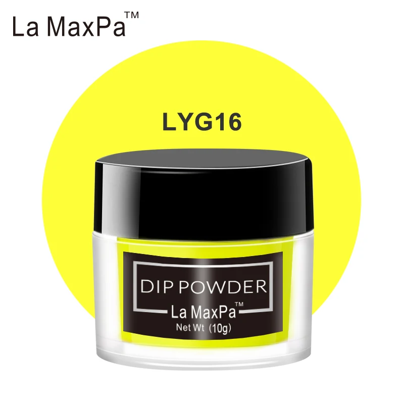 La MaxPa яркий неоновый окунающий порошок 10 грамм нет необходимости УФ светильник порошок неонового пигмента более сильная неоновая пудра окунание дизайн ногтей