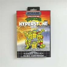 Подростковый мутант Черепашки Ниндзя Hyper Stone Heist EUR чехол с розничной коробкой 16 бит MD игровая карта для Sega megadrive игровая консоль