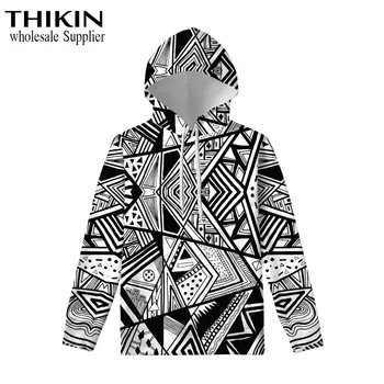 

THIKIN Aztec Women 3D Hoodies Fashion Sweatshirts Custom Boho Ethnic Style Design Grils Oversize Tracksuit Pullovers Plus Size