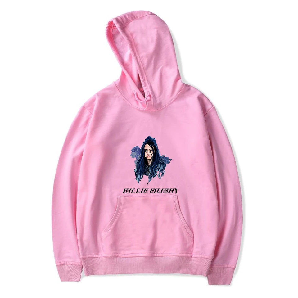 Толстовки с принтом Billie Eilish, женская и Мужская толстовка, известный певец, женские пуловеры с капюшоном, худи Billie Eilish, черная уличная одежда