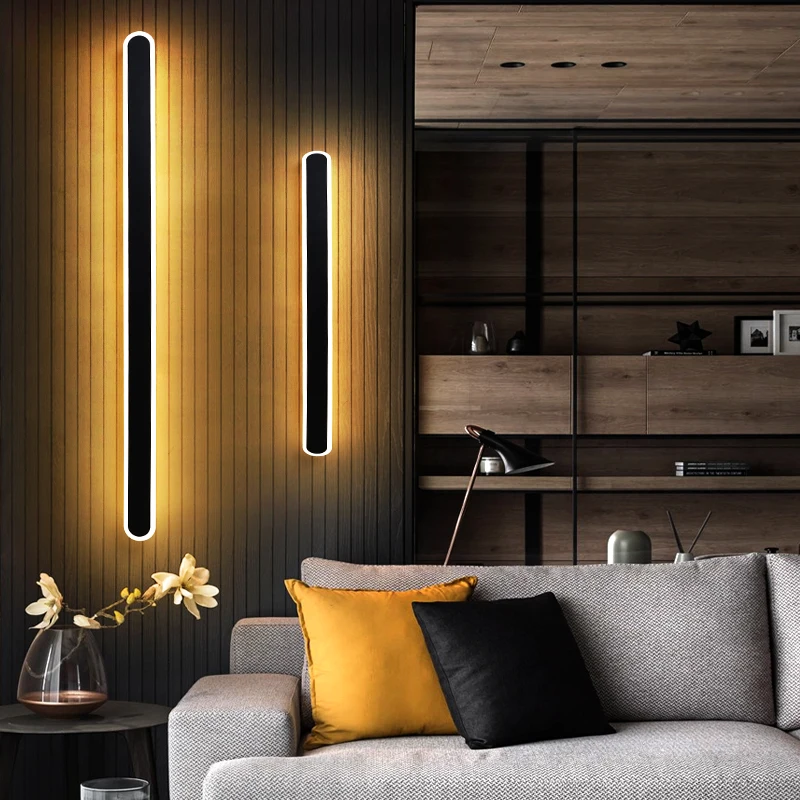 

Gold Black Modern LED Wall Lights For Bathroom Bedroom Living Room Bedside Lights Mirror Front Lights Wall Lamp Indoor Lighting