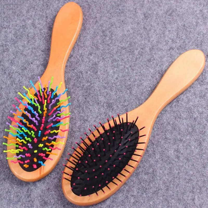 Hot Sale Natural Bamboo Wood Massage Comb Air Cushion Health Large-Panel Comb Long Hair Care