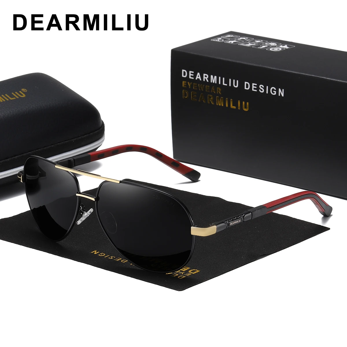 Мужские Винтажные Солнцезащитные очки DEARMILIU классические алюминиевые с