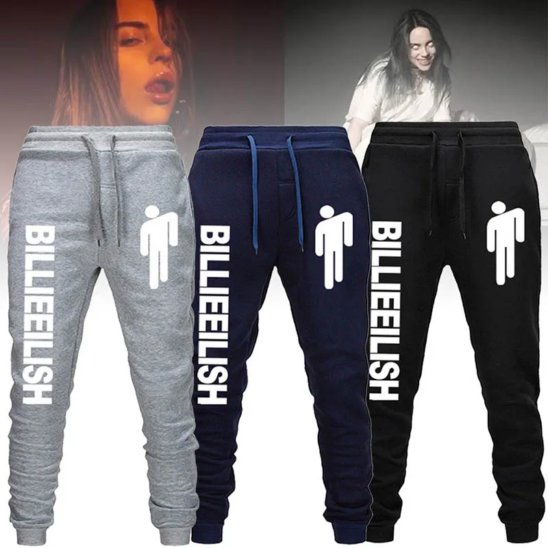 Модные женские крутые брюки Billie Eilish с буквенным принтом и завязками, свободные спортивные штаны, повседневные брюки-карандаш с эластичной резинкой на талии