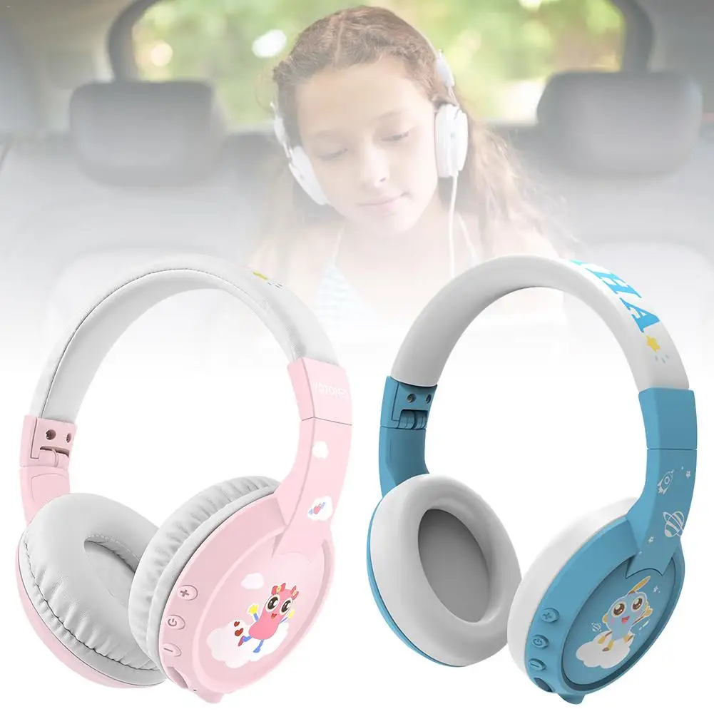 VT02 Bluetooth наушники мультфильм Беспроводные наушники с стерео Микронаушники Детские Обучающие Наушники Аксессуары