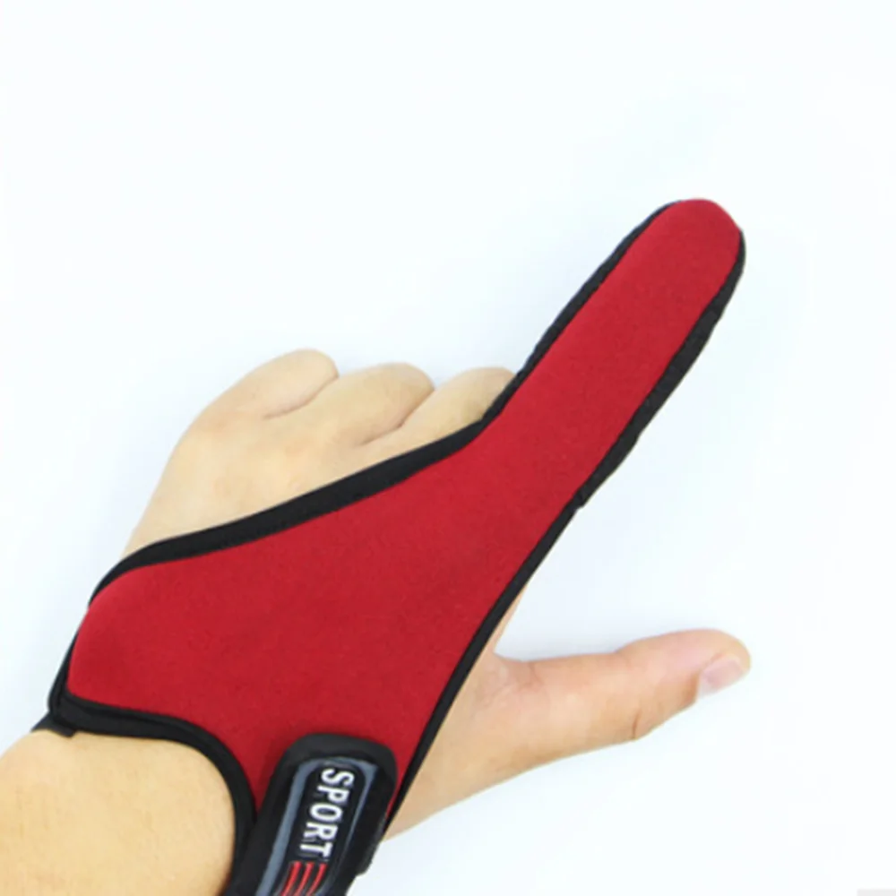 Red Glove Противоскользящие перчатки для рыбалки с одним пальцем Защитные накладки на пальцы спортивные дышащие перчатки для рыбалки Аксессуары для рыбалки - Цвет: Red Glove