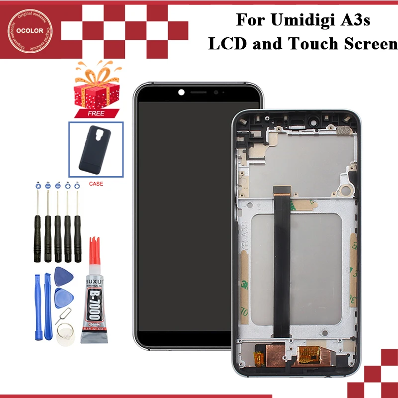 For Umidigi A3s LCD Display And Touch Screen With Frame Digitizer Assembly Replacement Tools+Glue | Мобильные телефоны и