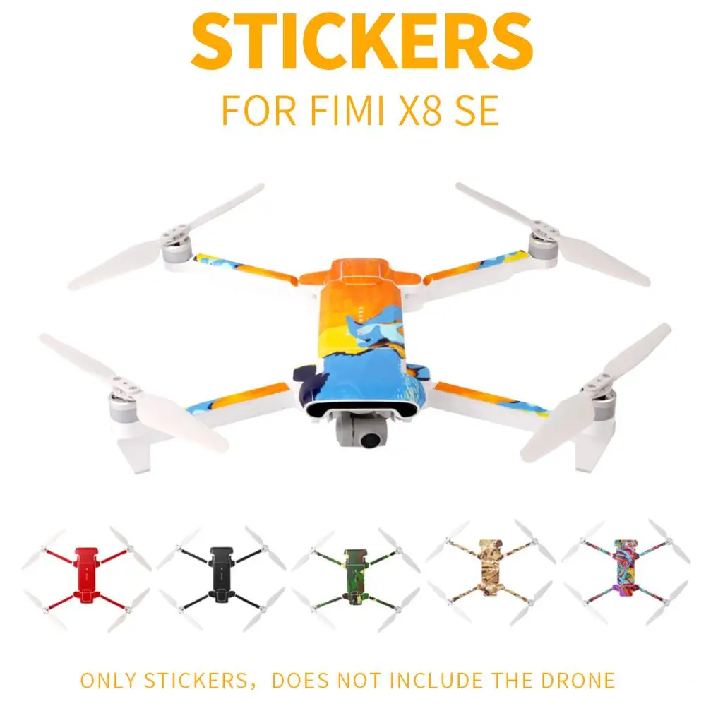 Sunnylife PVC Waterproof Sticker for Fimi X8 SE Drone Body Shell Protection Skin Quadcopter Camera Drone Accessories Decals