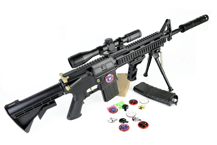 3D Капитан Америка металлическая наклейка Каратель Череп Дэдпул значок Magwell для AR15 AK47 M4 M16 страйкбол охотничий пистолет аксессуар