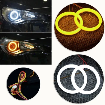 

90MM Angel Eye bulb Daytime Running Lights Headlight LED 2pcs Waterproof