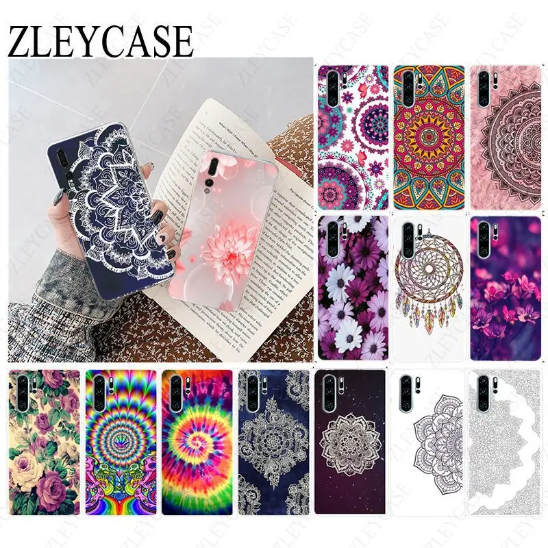 Soft Phone Accessories Cell Case for huawei P20pro p30lite p20lite P40 P40pro p10plus p9plus case Mandala Palace Flowers | Мобильные