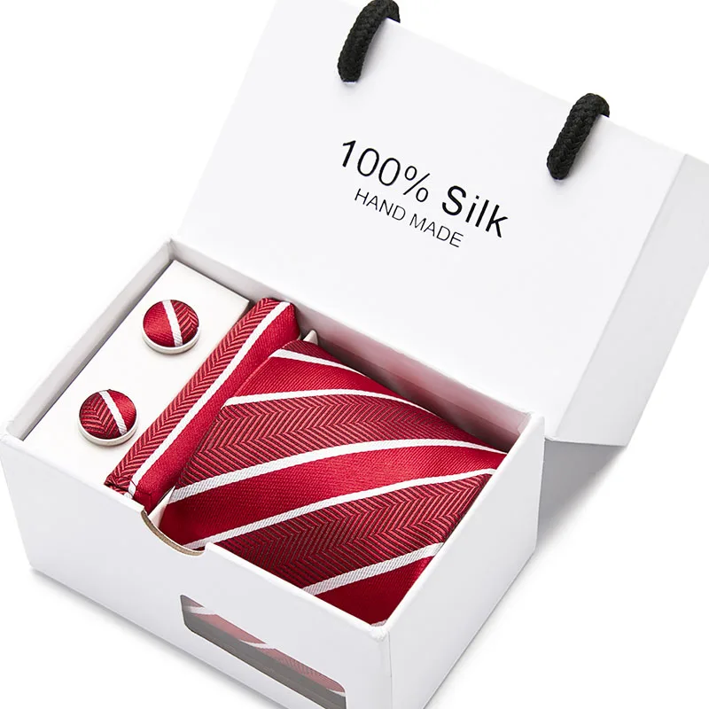 Клетчатый мужской набор галстуков удлиненный размер 145 см* 8 см галстук темно-синий Пейсли шёлк-жаккард Тканый шейный галстук костюм Свадебная вечеринка - Цвет: SB46