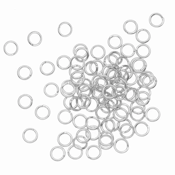 

500-Piece Open Jump Rings for Jewelry Making, 4mm, Silver